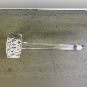 MARCOLIN Sweden Full Lead Crystal Judge’s Gavel Hammer (L: 10”)
